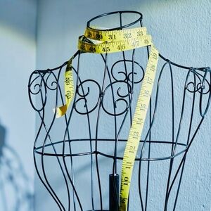 Elegant Black Wire Dress Form Mannequin